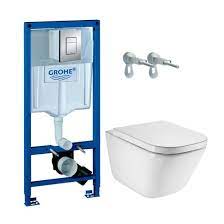 Roca Wall Hung Toilet And Seat Grohe
