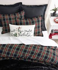 Plaid Bedding Set In Red