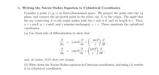 1 Writing The Navier Stokes Equation