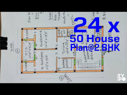 24 X 50 House Plan 2 Bhk