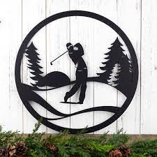 Golfer Metal Wall Decor Gift For Him