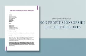 non profit sponsorship letter for