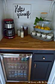diy beverage bar at home with the barkers