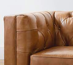 chesterfield square arm leather 3 piece