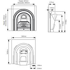 Decorative Arched Insert Fireplaces