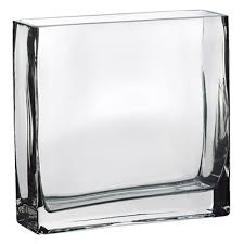 7 9 Hx7 9 W Rectangle Glass Vase Clear