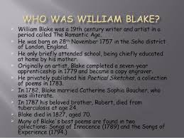 William Blake The Chimney Sweeper Year 7 Lesson