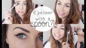 easy winged eyeliner with a spoon ad
