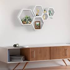 Oumilen Hexagon Floating Shelves 5