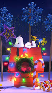 christmas lights decoration snoopy 4k