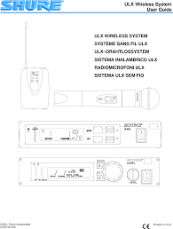 Ulx2 Wireless Microphone User Manual Shure Orporated