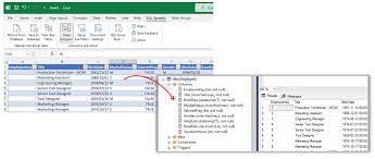 create sql server tables from within excel