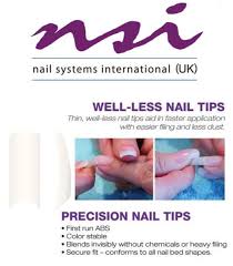nsi precision nail tips white sizes 1