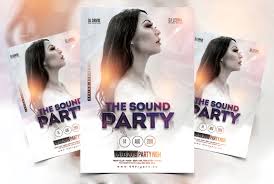White Sound Free Party Psd Flyer Template Psdflyer Co