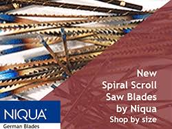 Niqua Spiral Scroll Saw Blades With Opposing Teeth