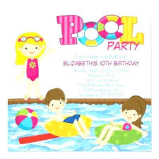 Swimming Party Invitation Template Swimming Party Ions Wording Ion