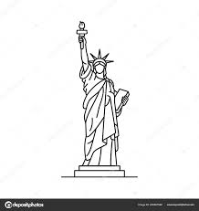 statue liberty icon isolated white