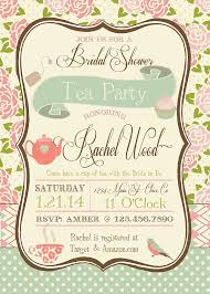 Interior Tea Party Bridal Shower Invitations Printable Tea Party
