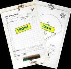 Details About Dugout Chart Baseball Softball 11x17 Dry Erase Line Up Game Planner Coach Gift