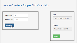 simple bmi calculator in javascript