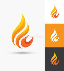 Flame Icon In A Shape Of Droplet Fire