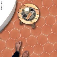 Ginger Hexagon Tile Wall Floor Self