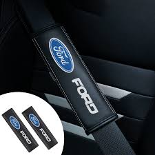 2pcs Leather Car Pad Seat Belt Cover