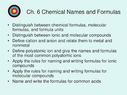 Ch 6 Chemical Names And Formulas Ppt Video Online Download