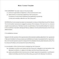 15 Music Contract Templates Word Pdf Google Docs Apple Pages
