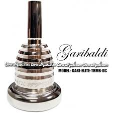 Garibaldi Elite Trombone Mouthpiece Double Cup Silver Plate Finish Olvera Music