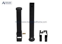 black adjustable bed frame support legs