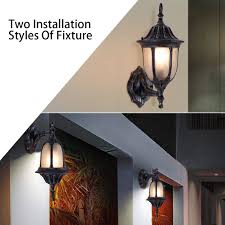 Shop Costway Outdoor Garages Front Porch Light Exterior Wall Light Fixtures 15 H X 6 5 W On Sale Overstock 21271372