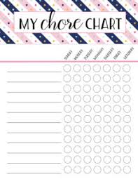 Free Printable Chore Charts Six Clever Sisters