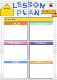 lesson plan template for children with