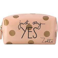 make up bag just say yes bag by zoella