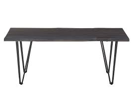 Brown Grey Wood Coffee Table With Black