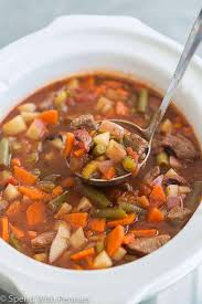 slow cooker vegetable beef soup or