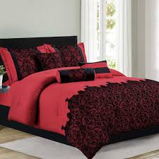 Black Flocked Comforter Set