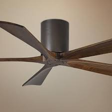Walnut Bronze Hugger Ceiling Fan