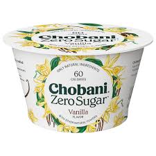 chobani zero sugar yogurt vanilla