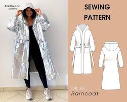 Pattern Womens Raincoat Trenchcoat