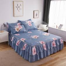 1pc Printed Bedding Soft Bed Skirt