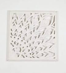 White Wood Carving Wall Art By Cocovey
