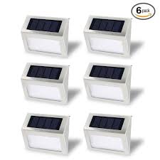 Solar Stair Light Epicgadget Waterproof Outdoor Led Step Lighting 3 Led Solar Powered Step Lights Stainless Steel Outdoor Lighting For Steps Paths Patio Stairs 6 Pack Walmart Com Walmart Com
