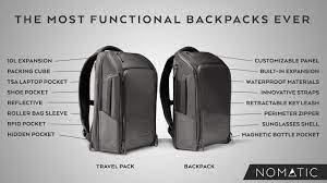 meet the nomatic backpack travel pack