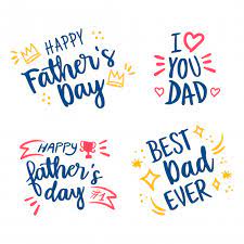 Make your dad feel happy and proud of you on his big day. Free Vector Happy Fathers Day Hand Drawn Lettering Set