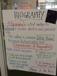 Features Of Biography Vs Autobiography Anchor Chart Google