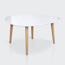 White Side Table Wood Legs And White