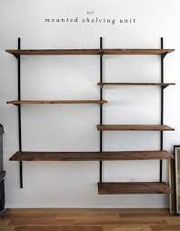 From floating shelves to corner shelves we've found the most beautiful and creative diy shelves that you can actually make yourself. Diy Mounted Shelving Diy Bookshelf Plans Bookshelves Diy Shelving