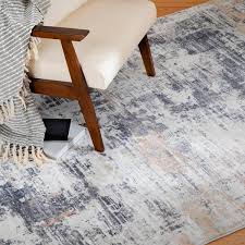 7 ft painterly polyester area rug